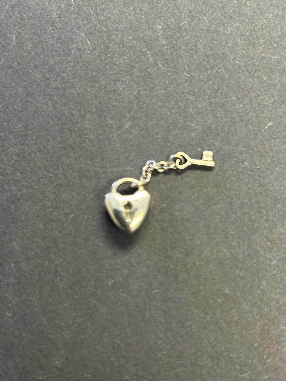 Tiny Silver Key & Cylinder Charm Pandora